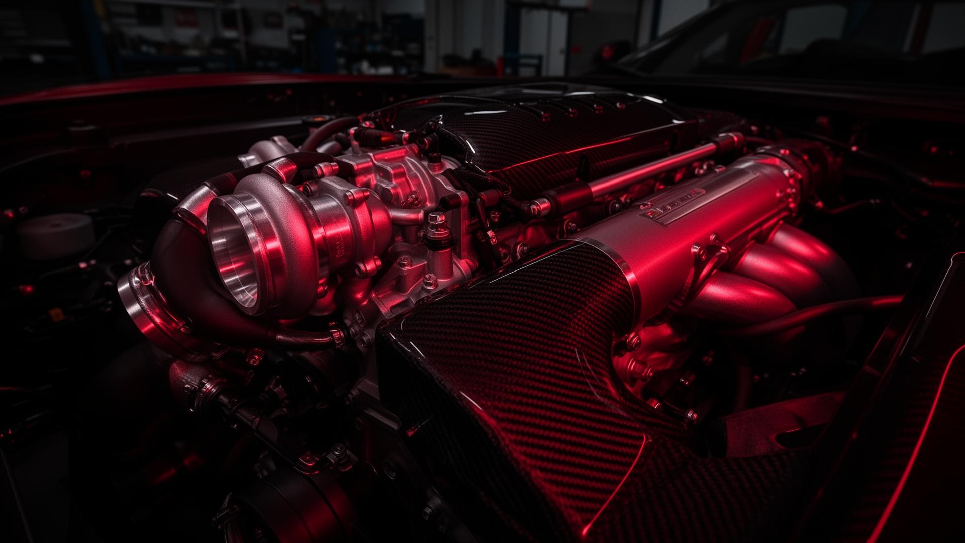 High-performance engine with turbocharger